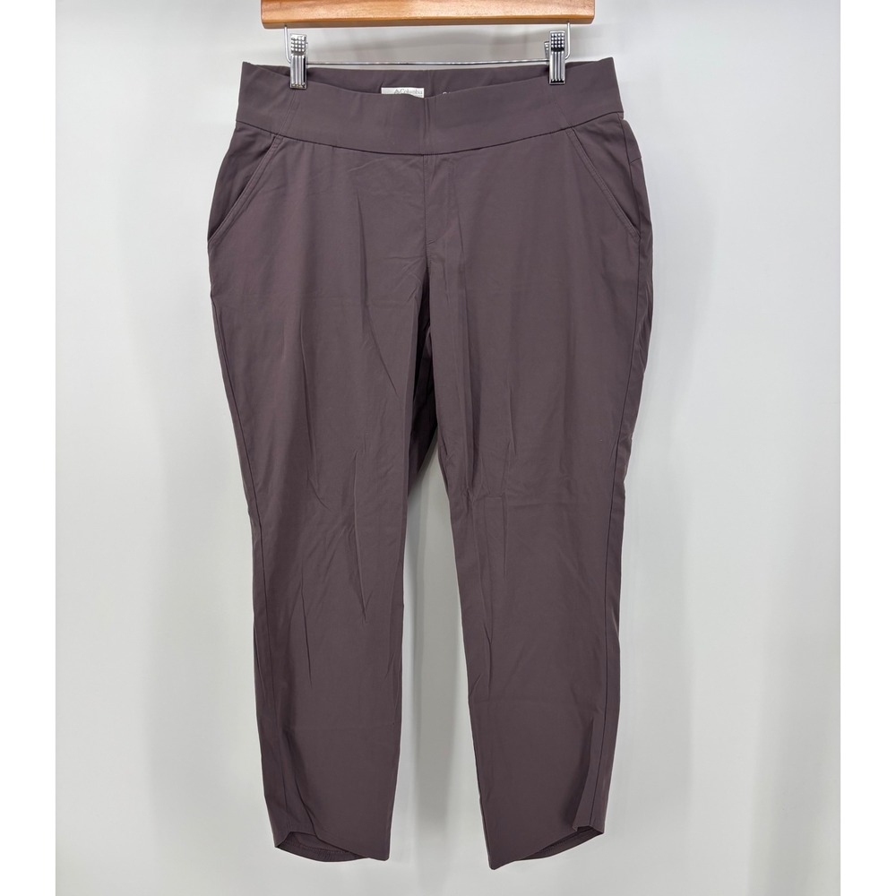 Columbia Anytime Casual Pull On Pants Women's Large Capri Mauve Hiking Outdoor